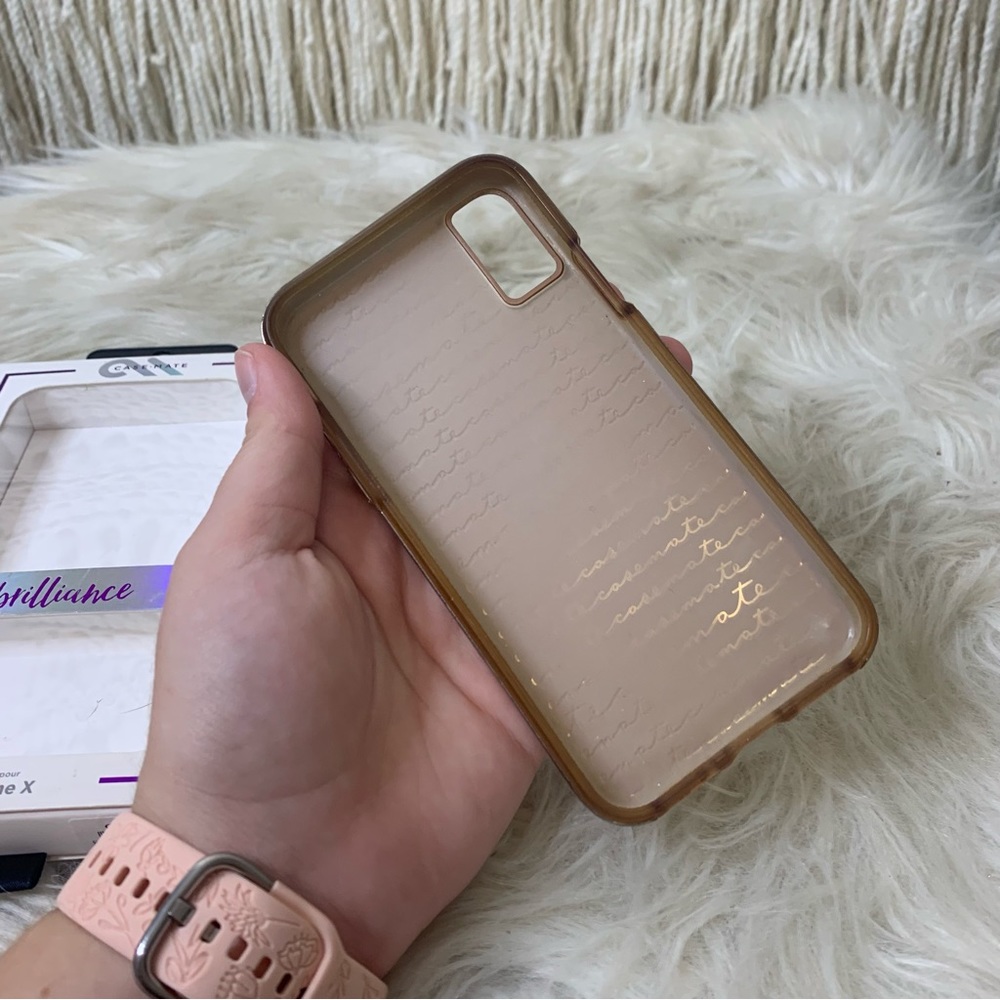 Case-Mate Gold Sequin iPhone X Phone Case - Picture 3 of 8